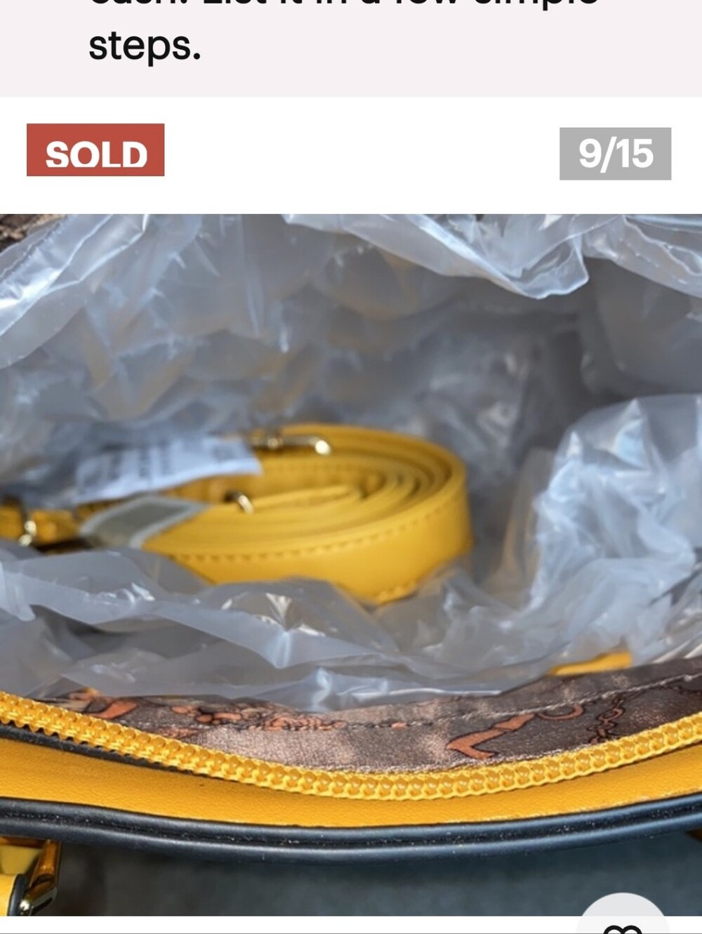 NWT Unbranded Leather Buttercup Fashion Handbag